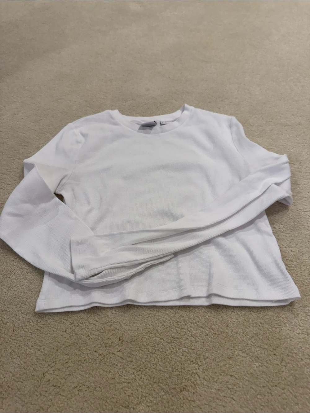 TNA HomeStretch White Ribbed Longsleeve Tee